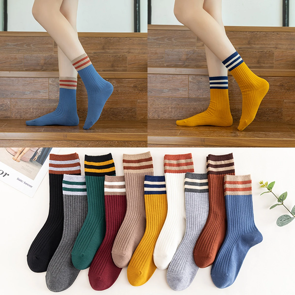 5 Pairs Fashion Striped Athletic Socks Casual Cute Vintage Crew Socks All Season Socks for Women Girls
5 Pairs Fashion Striped Athletic Socks Casual Cute Vintage Crew Socks All Season Socks for Women Girls