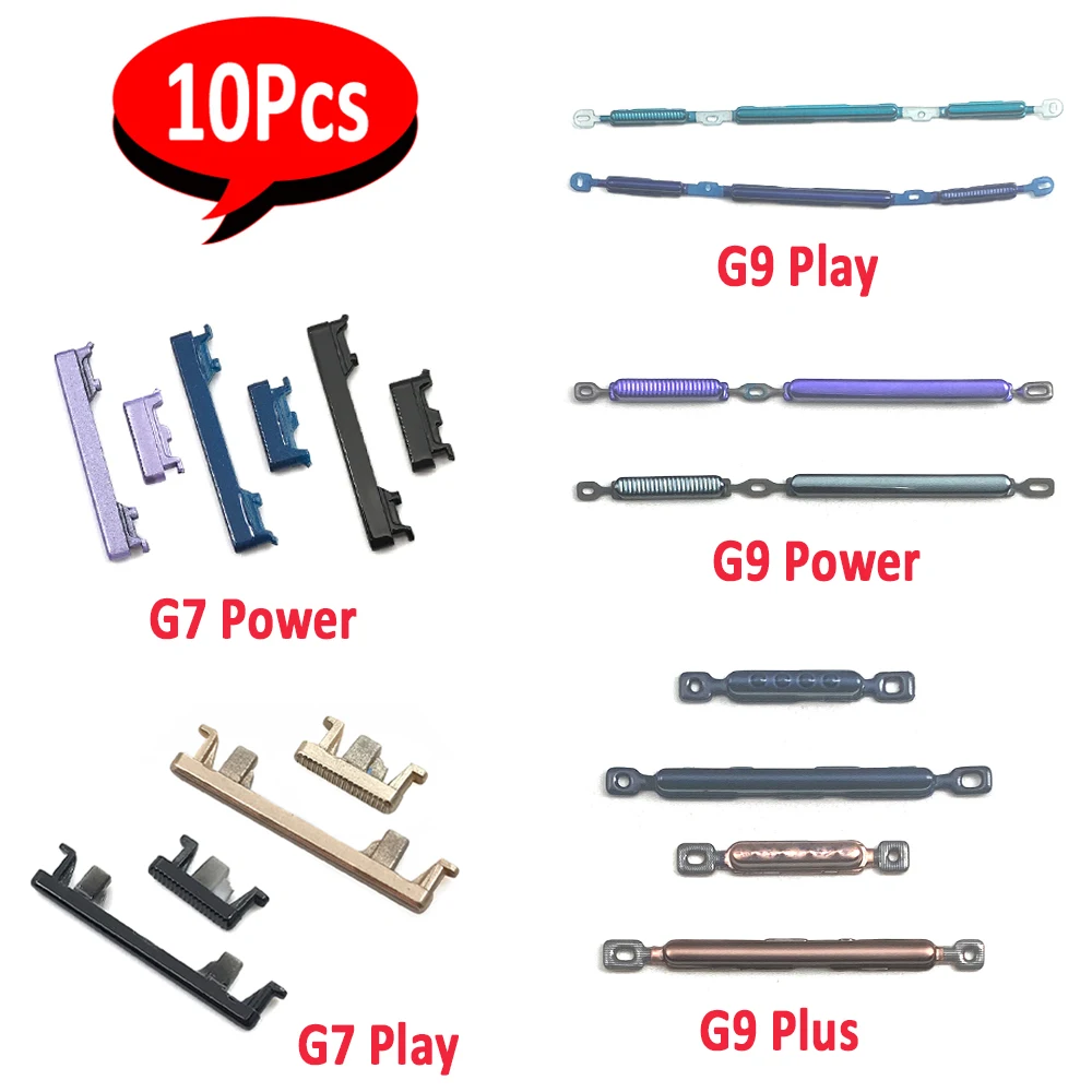 10Pcs,For Motorola Moto G7 Play / G7 Power / G7 Plus / G9 Play / G9 Plus / G9 Power Side Power Key + Volume Button Replacement
10Pcs,For Motorola Moto G7 Play / G7 Power / G7 Plus / G9 Play / G9 Plus / G9 Power Side Power Key + Volume Button Replacement