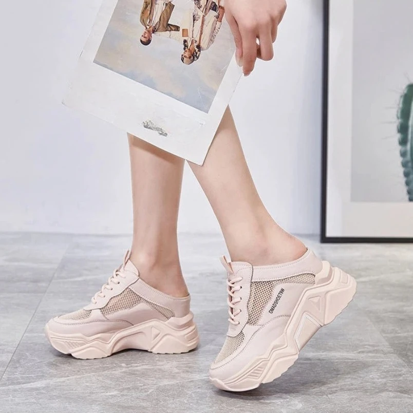 2025 женские летние сетчатые кроссовки на каблуке 8 см, повседневная обувь на массивном каблуке, модные кроссовки, дышащие сандалии на шнуровке, кроссовки на платформе
2025 женские летние сетчатые кроссовки на каблуке 8 см, повседневная обувь на массивном каблуке, модные кроссовки, дышащие сандалии на шнуровке, кроссовки на платформе