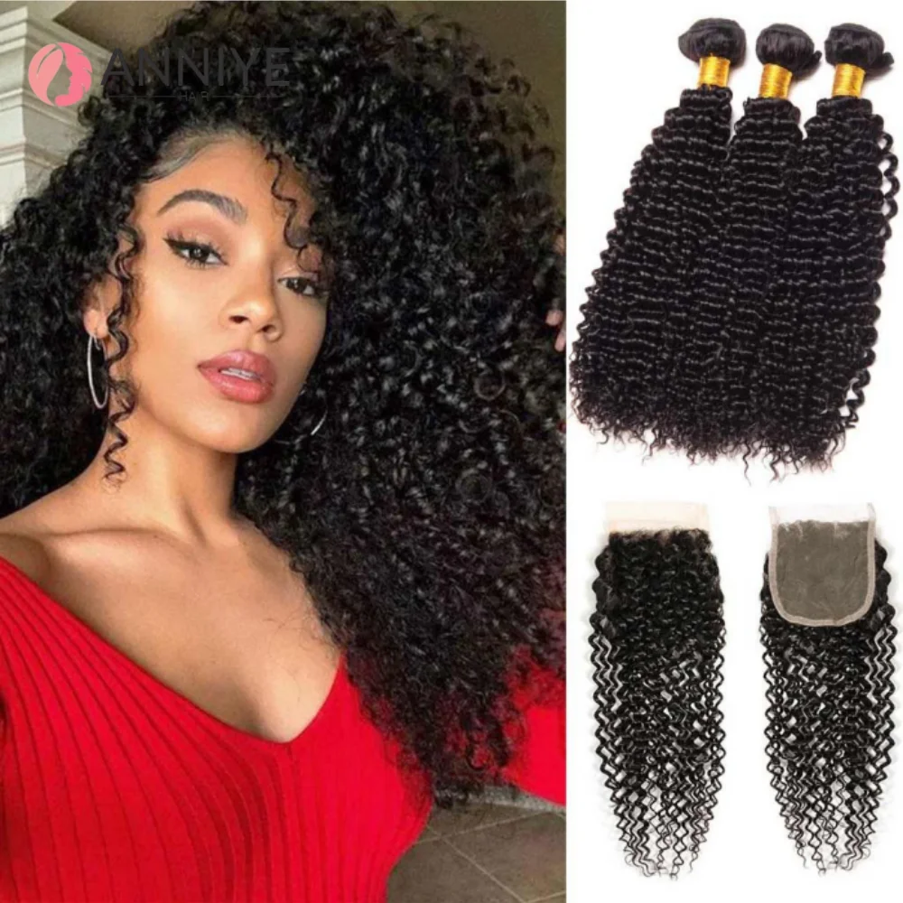 Curly Hair Unprocessed Virgin Human Hair Weave 3 Bundles With 4x4 Lace Closure Curly Hair Extensions Bundles for Women 12A
Curly Hair Unprocessed Virgin Human Hair Weave 3 Bundles With 4x4 Lace Closure Curly Hair Extensions Bundles for Women 12A