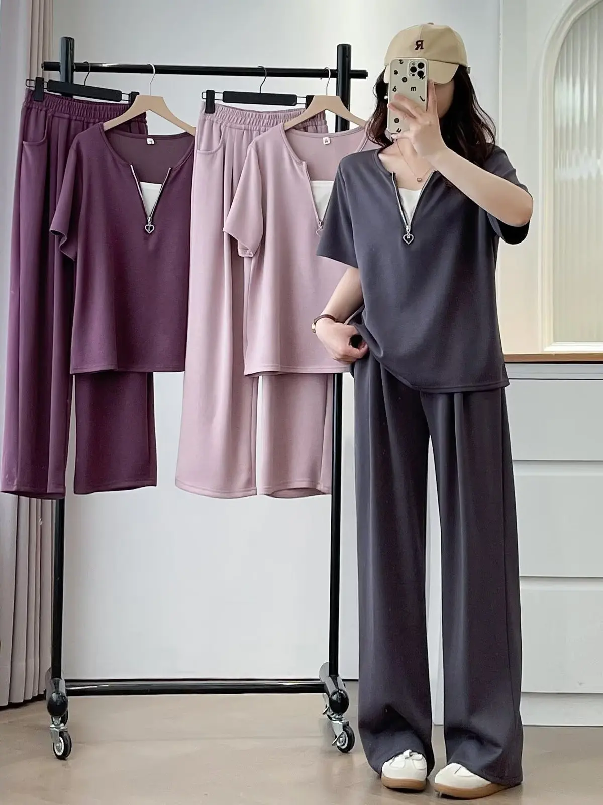 Slimming Effect Summer Korean Style plus Size Hooded Knitwear Wide Leg Pants Two Piece Set for plus Size Women Trendy Casual ...
Slimming Effect Summer Korean Style plus Size Hooded Knitwear Wide Leg Pants Two Piece Set for plus Size Women Trendy Casual ...