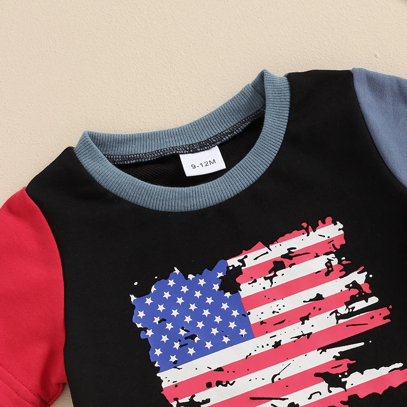Boys 4th of July Shorts Sets Short Sleeve Flag Print Tops Solid Color Shorts Sets
Boys 4th of July Shorts Sets Short Sleeve Flag Print Tops Solid Color Shorts Sets