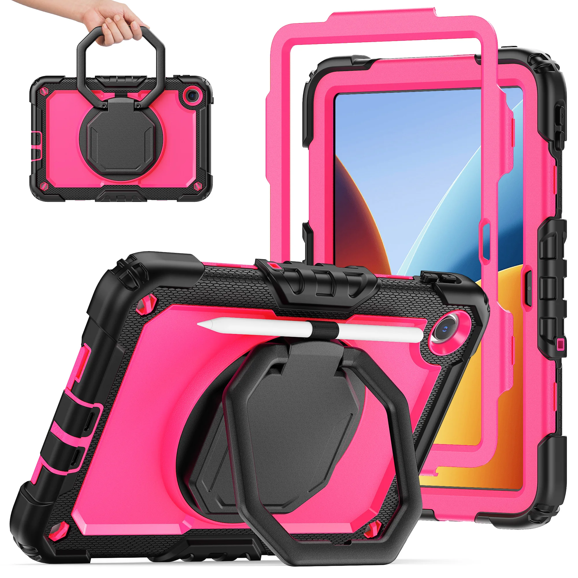 360 Rotating Stand Rugged Case For Xiaomi Poco Pad C1 Redmi Pad 2 SE 9.7 inch 2026 Heavy Duty Pull Ring Cover Armor Tablet Cover
360 Rotating Stand Rugged Case For Xiaomi Poco Pad C1 Redmi Pad 2 SE 9.7 inch 2026 Heavy Duty Pull Ring Cover Armor Tablet Cover