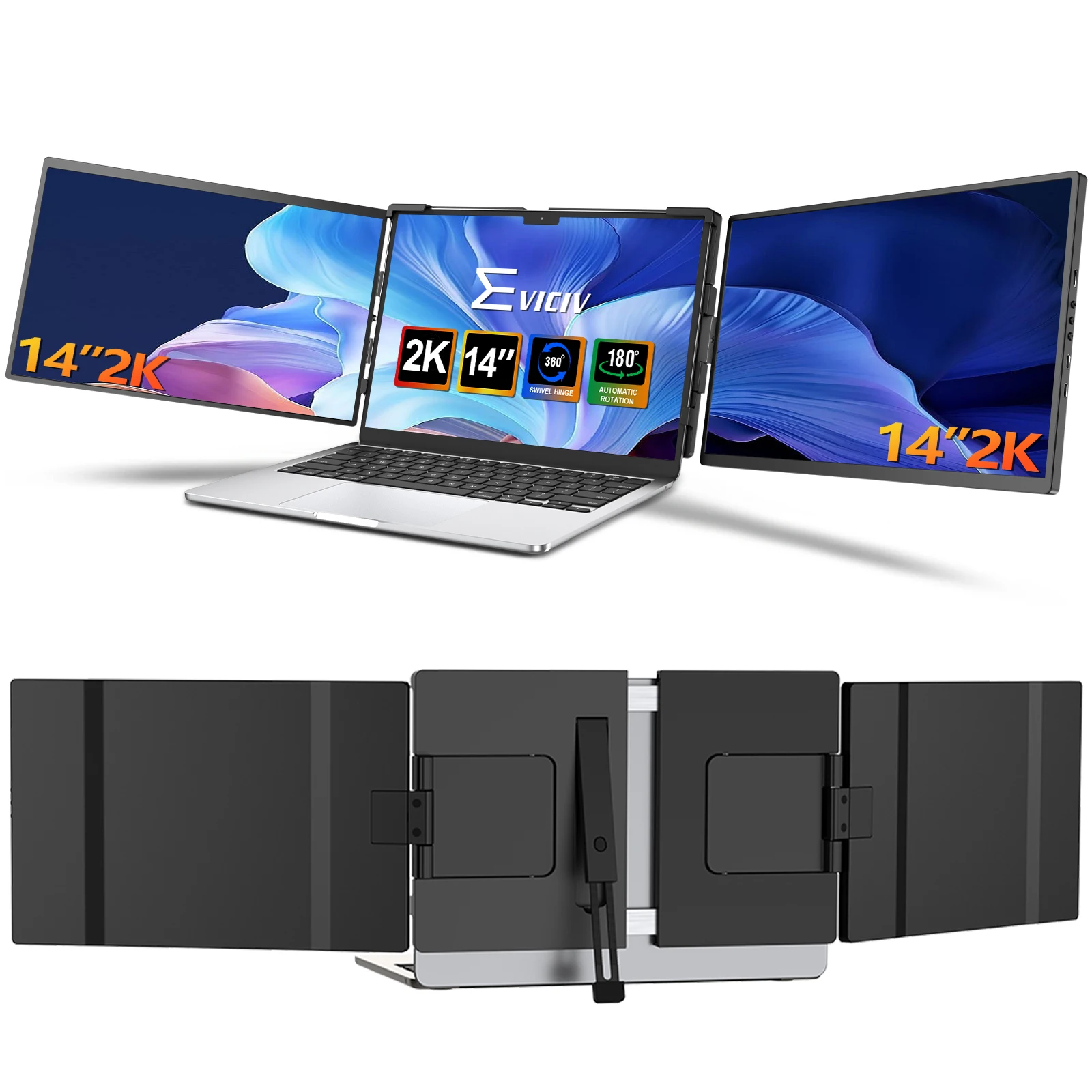 Портативный монитор EVICIV для ноутбука 14 дюймов 2K QHD съемный двойной тройной экранный удлинитель совместимый с Windows/Mac/Chrome Linux/Android /DeX /PC
Портативный монитор EVICIV для ноутбука 14 дюймов 2K QHD съемный двойной тройной экранный удлинитель совместимый с Windows/Mac/Chrome Linux/Android /DeX /PC
