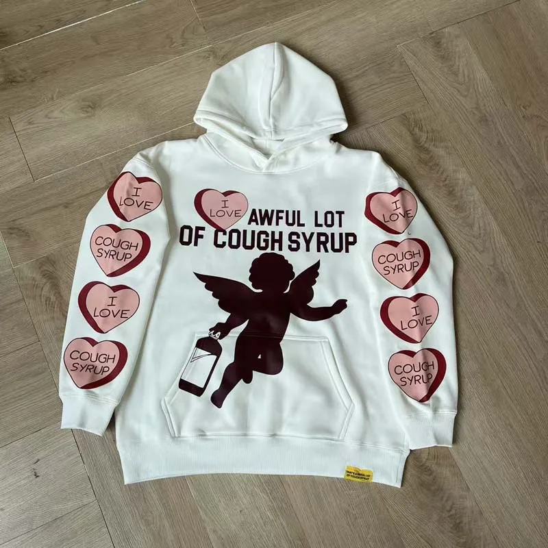 Streetwear Brand THAT'S A AWFUL LOT OF COUGH SYRUP Hoodie Casual Loose Big Pocket Print Pullover High Quality Sweatshirt
Streetwear Brand THAT'S A AWFUL LOT OF COUGH SYRUP Hoodie Casual Loose Big Pocket Print Pullover High Quality Sweatshirt
