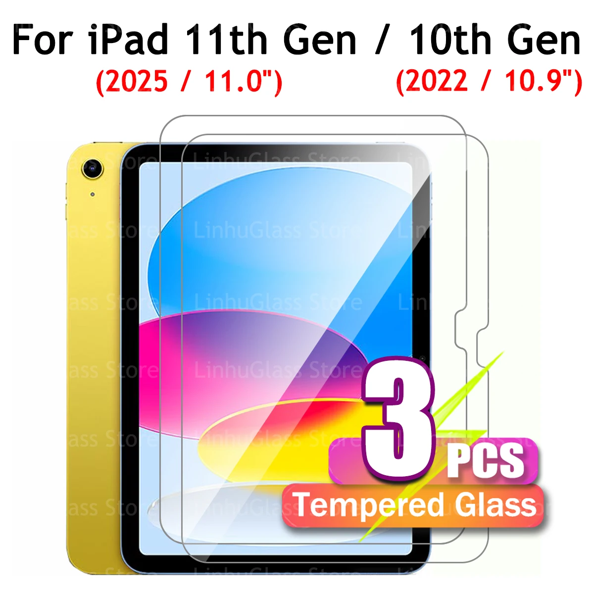 Screen Protector for iPad 11th (A16) 11 inch 2025/10th Gen 10.9 inch 2022, 9H Tempered Glass Film Anti-Scratch ,Anti-Fingerprint
Screen Protector for iPad 11th (A16) 11 inch 2025/10th Gen 10.9 inch 2022, 9H Tempered Glass Film Anti-Scratch ,Anti-Fingerprint