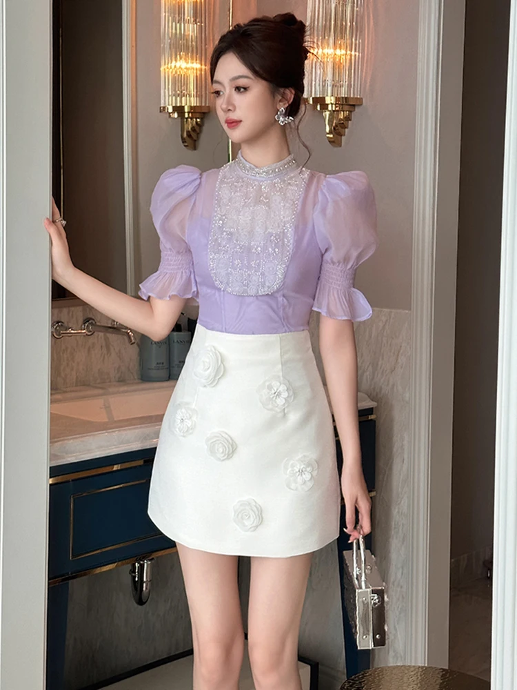 Women Street Clothes Fashion White High Waist A-Line Short Skirt Elegant Lady Mujer Floral Package Hip Mini Skirts Casual Summer
Women Street Clothes Fashion White High Waist A-Line Short Skirt Elegant Lady Mujer Floral Package Hip Mini Skirts Casual Summer