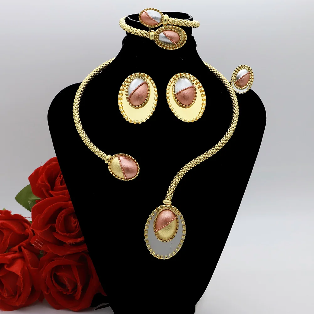 Africa Gold Color Big Jewelry Set Luxury Design Big Round Colorful Pendant Necklace Earring Bracelet And Ring Anniversary Gift
Africa Gold Color Big Jewelry Set Luxury Design Big Round Colorful Pendant Necklace Earring Bracelet And Ring Anniversary Gift