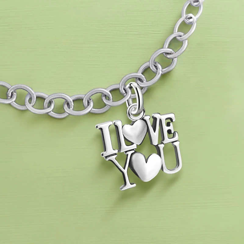 925 Sterling Silver JamesAvery Vintage Pendants I Love You Charms Beads Fit Original Bracelet Necklace DIY Jewelry For Women
925 Sterling Silver JamesAvery Vintage Pendants I Love You Charms Beads Fit Original Bracelet Necklace DIY Jewelry For Women