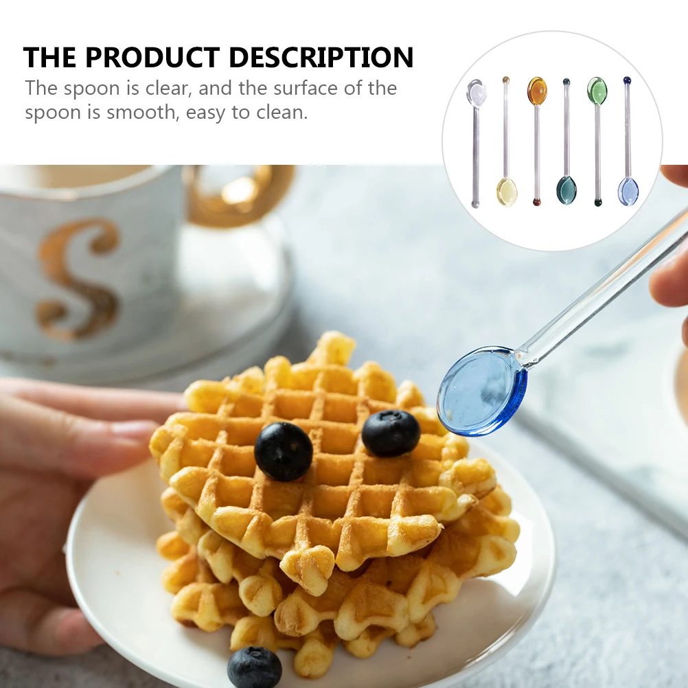 6 Pcs Glass Mixing Spoon Dessert Spoons Cucharitas Cristal Handheld Borosilicate Handle Clear Coffee
6 Pcs Glass Mixing Spoon Dessert Spoons Cucharitas Cristal Handheld Borosilicate Handle Clear Coffee