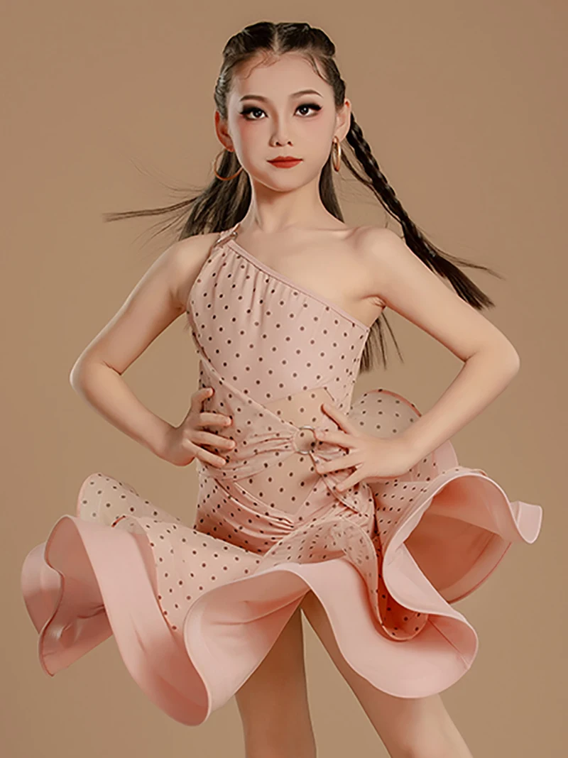 Kids Girls One Shoulder Backless Dot Print Bodysuit and Fishbone Skirt Latin Dance Costume Dancewear Ballroom Set
Kids Girls One Shoulder Backless Dot Print Bodysuit and Fishbone Skirt Latin Dance Costume Dancewear Ballroom Set