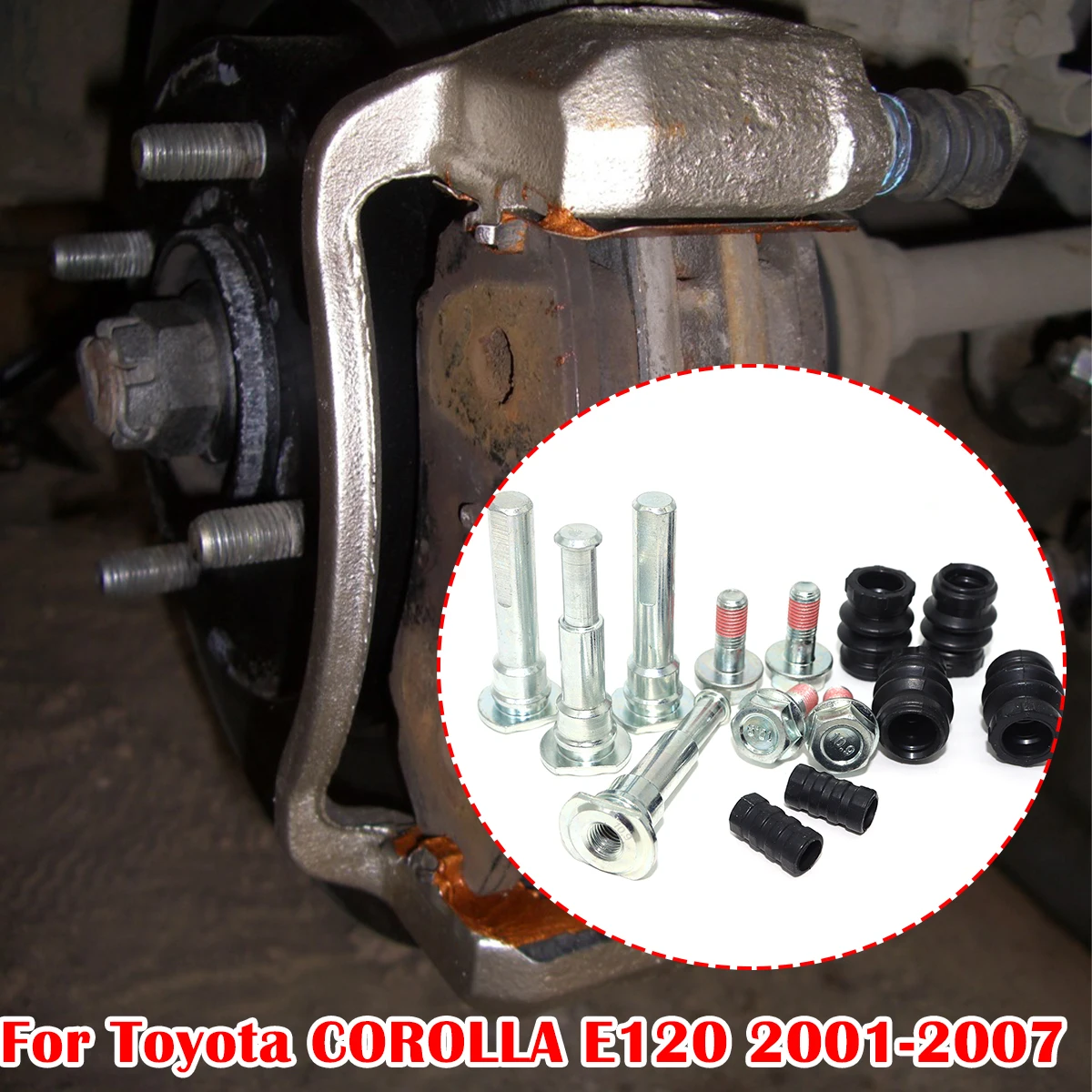 Left Right Brake Caliper Cylinder Slider Guide Pin For Disc Housing Bolts Rubber Bushing Boot For Toyota COROLLA E120 2001-2007
Left Right Brake Caliper Cylinder Slider Guide Pin For Disc Housing Bolts Rubber Bushing Boot For Toyota COROLLA E120 2001-2007