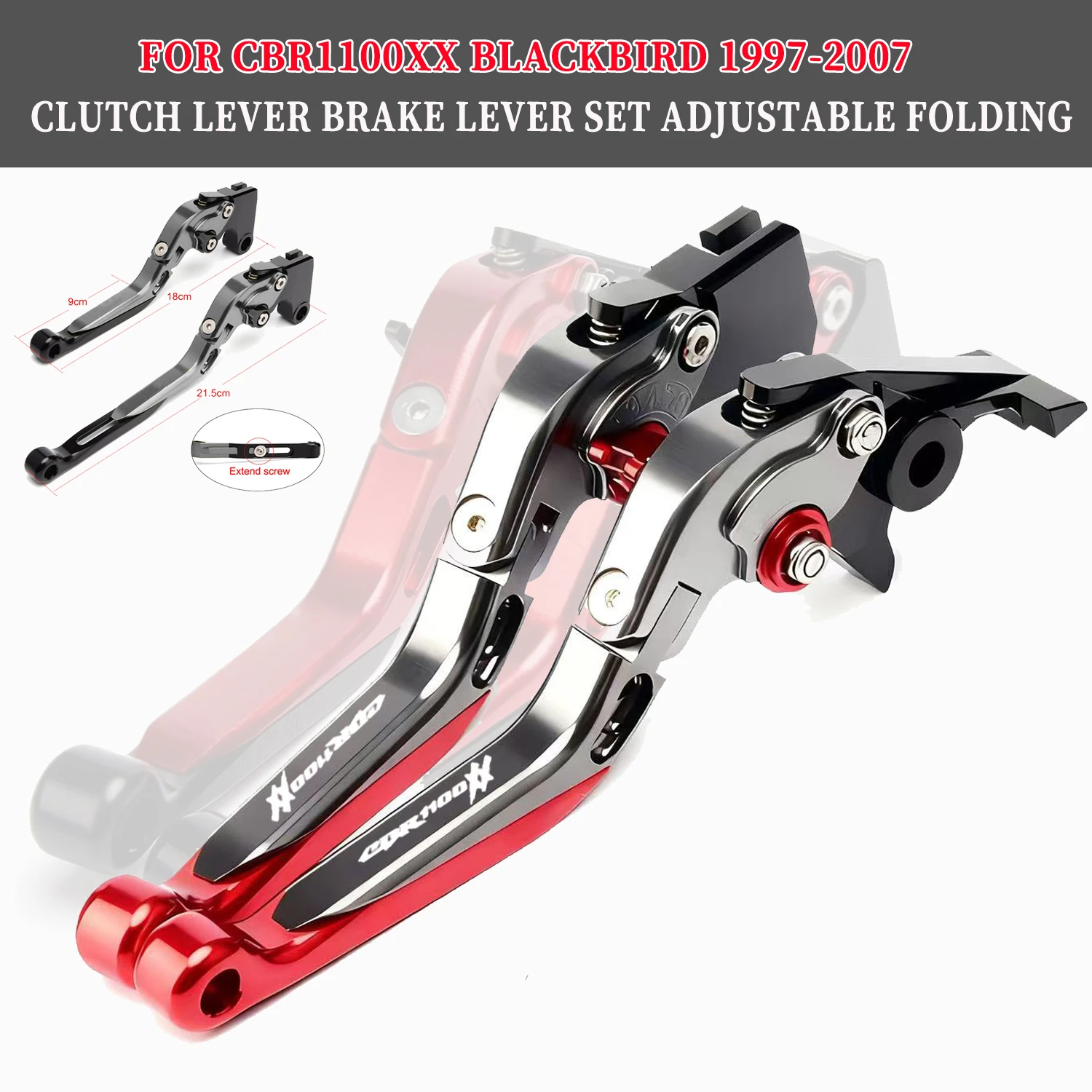 Motorcycle Accessories For CBR1100XX BLACKBIRD 1997-2007 CNC Clutch Lever Brake Lever Set Adjustable Folding Handle Levers
Motorcycle Accessories For CBR1100XX BLACKBIRD 1997-2007 CNC Clutch Lever Brake Lever Set Adjustable Folding Handle Levers