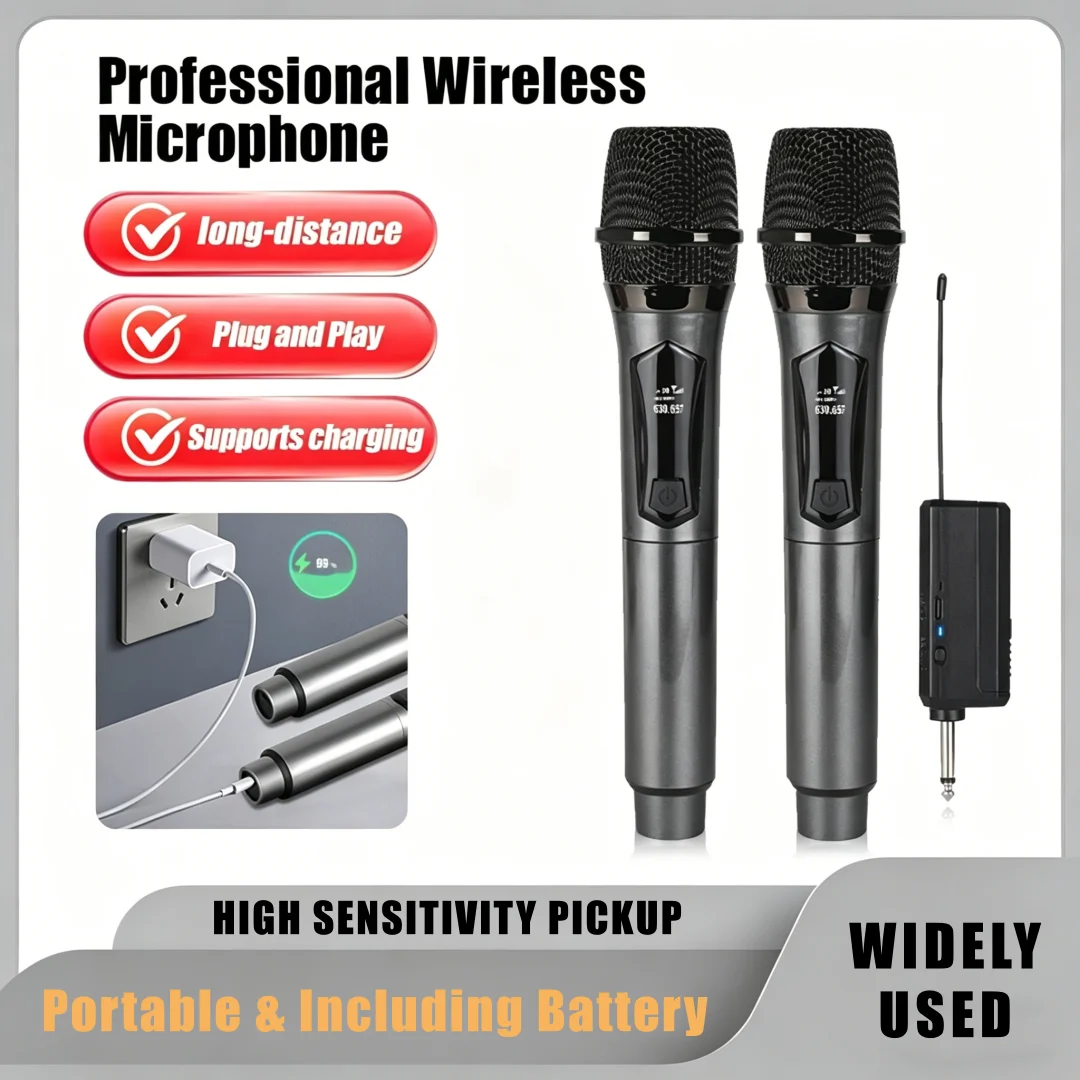 AY-108P 2.4G Wireless Dynamic Microphone Handheld Device With Receiver Rechargeable For Karaoke Live Singing Party Meetings
AY-108P 2.4G Wireless Dynamic Microphone Handheld Device With Receiver Rechargeable For Karaoke Live Singing Party Meetings