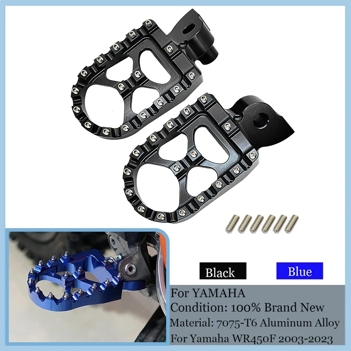 Motorcycle Foot Pegs Rests Footrest Footpeg Pedals For YAMAHA YZ 65 85 125 250 250F 450F 125X 250X 250FX 450FX WR250F WR450F
Motorcycle Foot Pegs Rests Footrest Footpeg Pedals For YAMAHA YZ 65 85 125 250 250F 450F 125X 250X 250FX 450FX WR250F WR450F