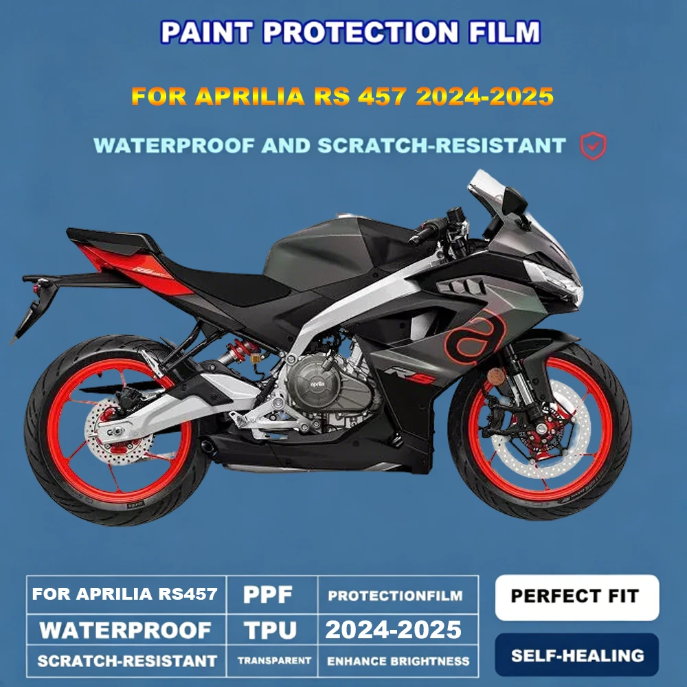 Motorcycle TPU PPF For Aprilia RS 457 2024 2025 Paint Protection Film Anti-Scratch Self-Healing Waterproof Clear Body Guard Kit
Motorcycle TPU PPF For Aprilia RS 457 2024 2025 Paint Protection Film Anti-Scratch Self-Healing Waterproof Clear Body Guard Kit