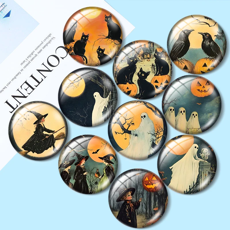 Vintage Halloween 12/18/20/25mm glass cabochon bracelet pendant rings for jewelry demo earrings back Making findings
Vintage Halloween 12/18/20/25mm glass cabochon bracelet pendant rings for jewelry demo earrings back Making findings