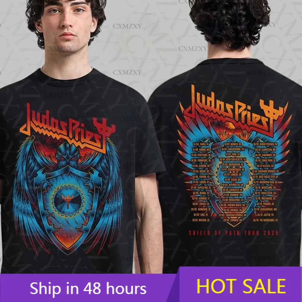 Judas Priest Shield Of Pain Tour 2025 Shield Wings Two Sided Unisex 100% Cotton T-Shirt
Judas Priest Shield Of Pain Tour 2025 Shield Wings Two Sided Unisex 100% Cotton T-Shirt
