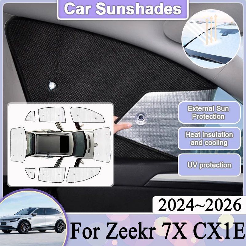 Car Full Cover Sun Visor For Geely Zeekr 7X CX1E 2024 2025 2026 Auto Parasol Black Sliver Window UV Sun Protection Accessories
Car Full Cover Sun Visor For Geely Zeekr 7X CX1E 2024 2025 2026 Auto Parasol Black Sliver Window UV Sun Protection Accessories