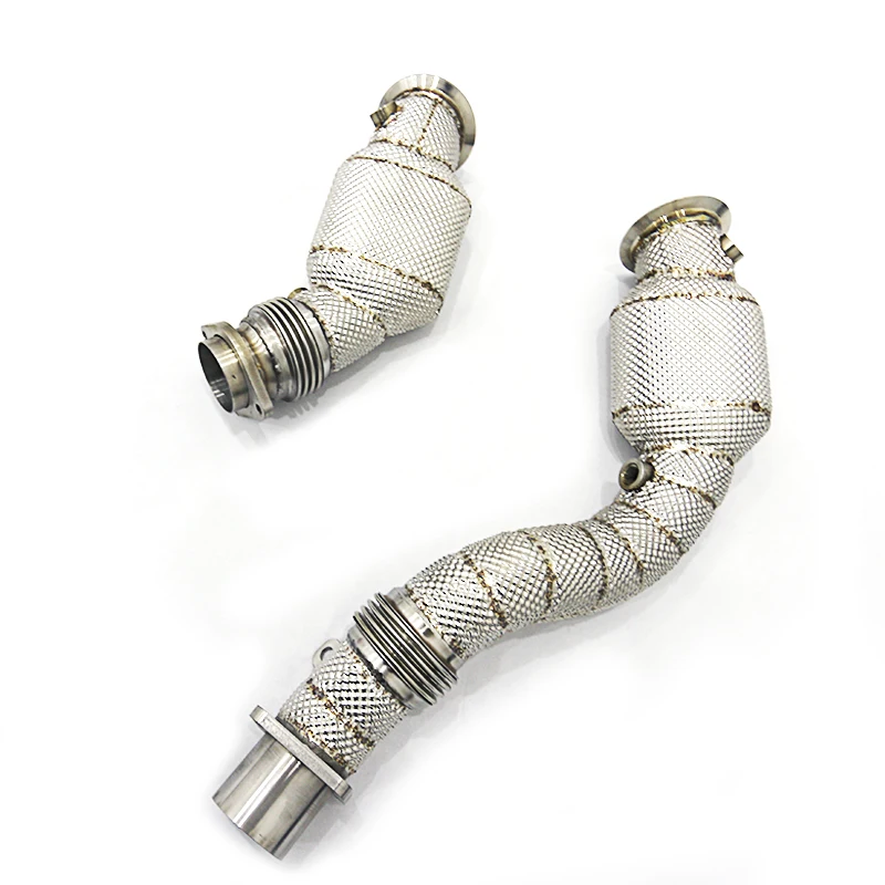 OEM-даунпайп с катализатором для M3 M4 F80/F82 3.0T 2014-2019, высокопроизводительный, из нержавеющей стали, с теплозащитным экраном
OEM-даунпайп с катализатором для M3 M4 F80/F82 3.0T 2014-2019, высокопроизводительный, из нержавеющей стали, с теплозащитным экраном