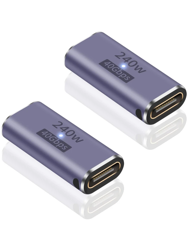 USB C Female to Female Adapter Support PD 240W Charging, 40Gbps, 8K@60Hz Video Type C Extender Compatible with Thunderbolt4/3
USB C Female to Female Adapter Support PD 240W Charging, 40Gbps, 8K@60Hz Video Type C Extender Compatible with Thunderbolt4/3