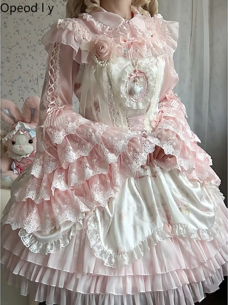 Lolita Original Design Cute Lace Lace Inside with Luo Japanese Girl Rita JSK Shirt with Gorgeous Sleeves Heavy Industry Top
Lolita Original Design Cute Lace Lace Inside with Luo Japanese Girl Rita JSK Shirt with Gorgeous Sleeves Heavy Industry Top