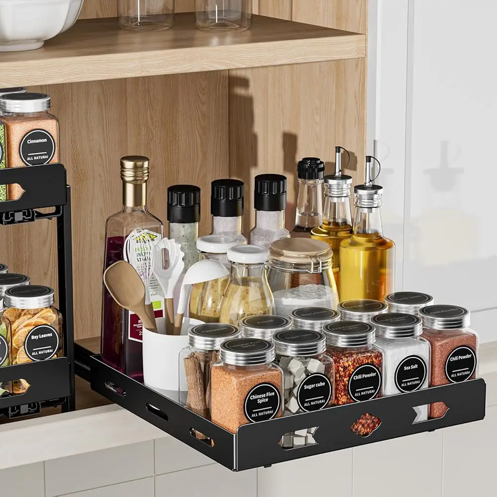 Pull Out Spice Ra Organizer For Cabinet, Heavy Duty-Slide Out Spice Rack, Vertical Spice Ra For Kitchen Cabinet And Pantry
Pull Out Spice Ra Organizer For Cabinet, Heavy Duty-Slide Out Spice Rack, Vertical Spice Ra For Kitchen Cabinet And Pantry