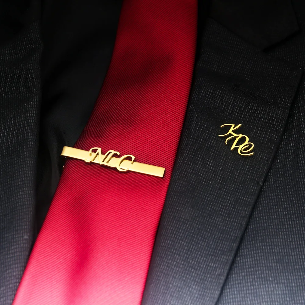 Tangula Custom 2-3 Letters Brooches&Tie Clip Set Personalize Stainless Steel Name Initials Party Wedding Accessories for Men
Tangula Custom 2-3 Letters Brooches&Tie Clip Set Personalize Stainless Steel Name Initials Party Wedding Accessories for Men