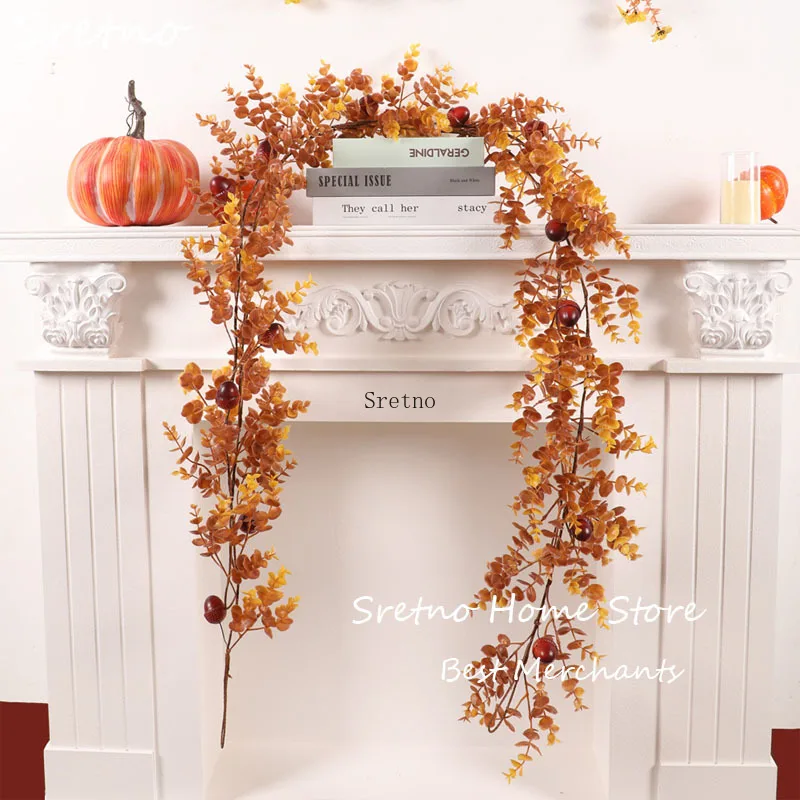 SRETNO Autumn Harvest Festival Room Decoration Rattan Simulation Pumpkin Acorn Eucalyptus Indoor Home Decorations Fake Plants
SRETNO Autumn Harvest Festival Room Decoration Rattan Simulation Pumpkin Acorn Eucalyptus Indoor Home Decorations Fake Plants