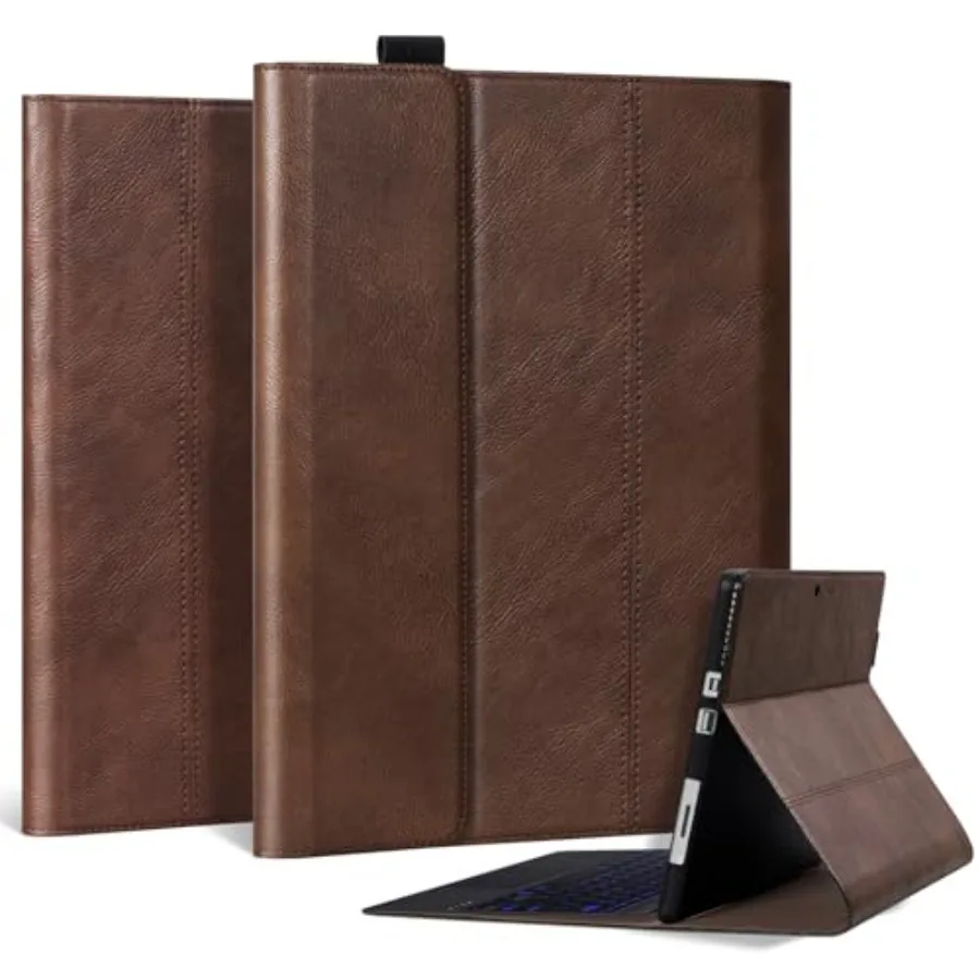 Leather Case for Microsoft Surface Pro 7+/7/6/5/4 12.3 Inch Dark Brown, Premium Leather, Multi-Angle Folio with Magnetic Closur
Leather Case for Microsoft Surface Pro 7+/7/6/5/4 12.3 Inch Dark Brown, Premium Leather, Multi-Angle Folio with Magnetic Closur