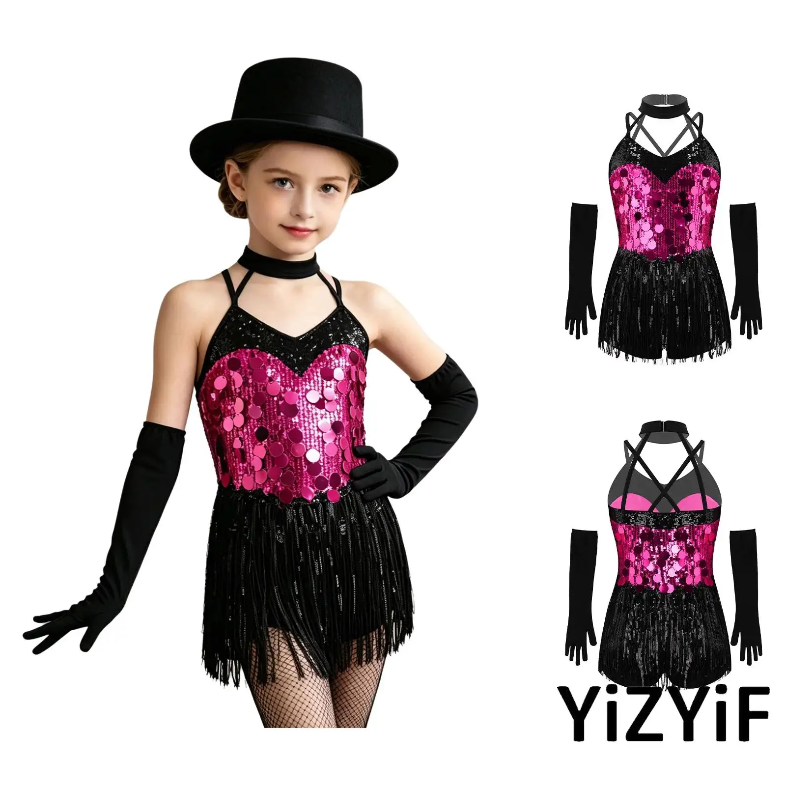 Girls Tassels Latin Rumble Salsa Dance Clothing Sleeveless Strappy Sparkling Sequins Fringed Dress with Gloves Modern Dancewear
Girls Tassels Latin Rumble Salsa Dance Clothing Sleeveless Strappy Sparkling Sequins Fringed Dress with Gloves Modern Dancewear