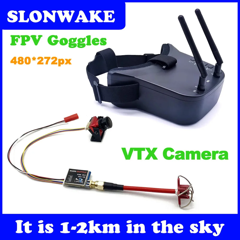 5.8G 48CH Auto-Searching Double Antennas FPV Goggles and 600mW VTX transmitter+B19 1500TVL FPV Camera for RC Quadcopter Drones
5.8G 48CH Auto-Searching Double Antennas FPV Goggles and 600mW VTX transmitter+B19 1500TVL FPV Camera for RC Quadcopter Drones