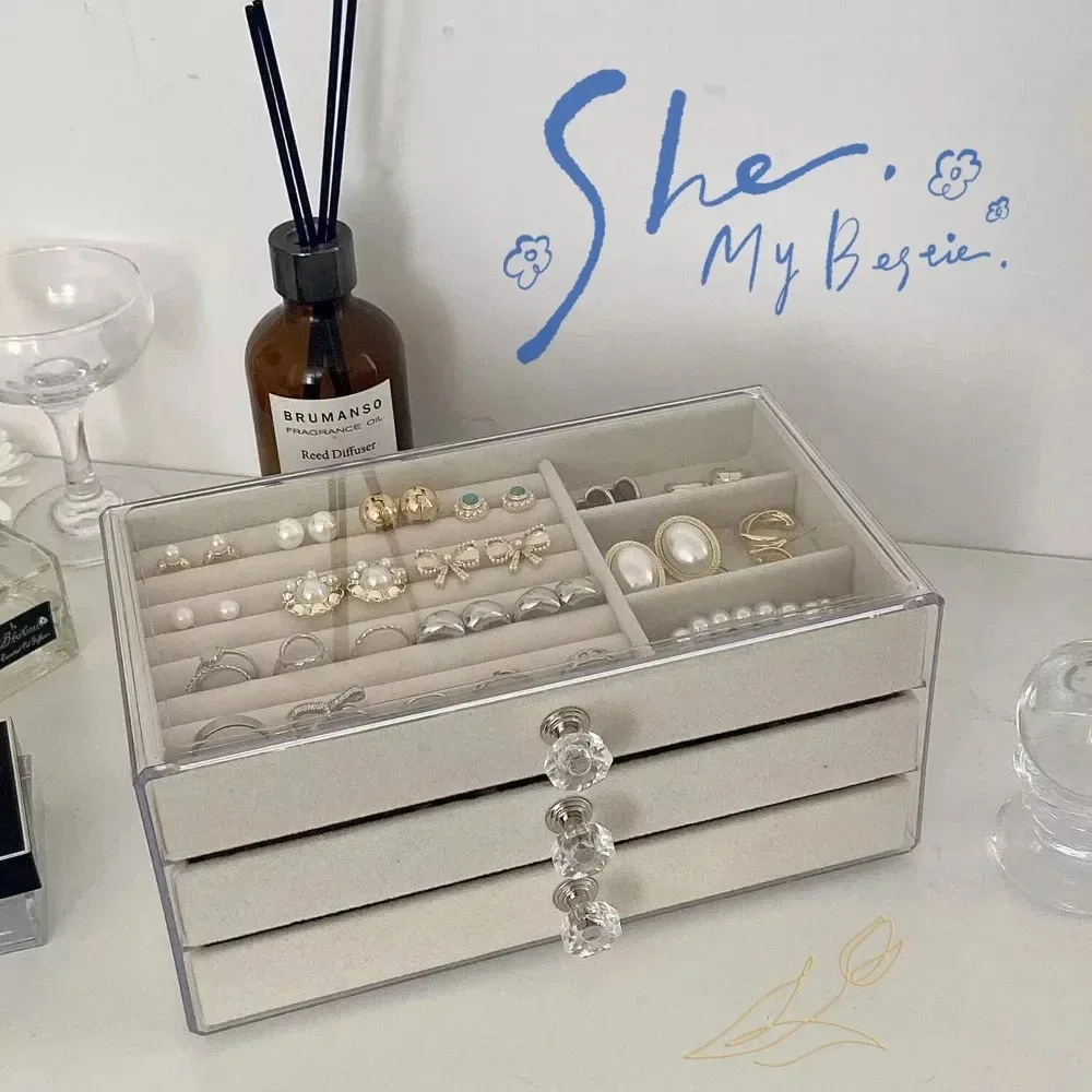 Горячая новинка: акриловая коробка для хранения украшений с выдвижным ящиком для жемчужных браслетов, серег и других ювелирных изделий, настольный органайзер для демонстрации и хранения.
Горячая новинка: акриловая коробка для хранения украшений с выдвижным ящиком для жемчужных браслетов, серег и других ювелирных изделий, настольный органайзер для демонстрации и хранения.