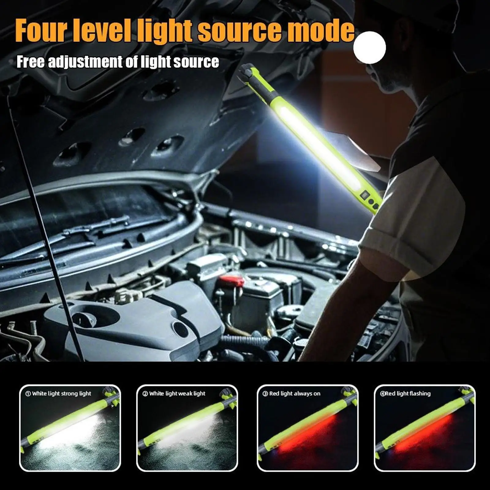 Versatile LED Work Light Bar Adjustable Modes Portable Power Bank Torch for Camping and Car Inspection
Versatile LED Work Light Bar Adjustable Modes Portable Power Bank Torch for Camping and Car Inspection