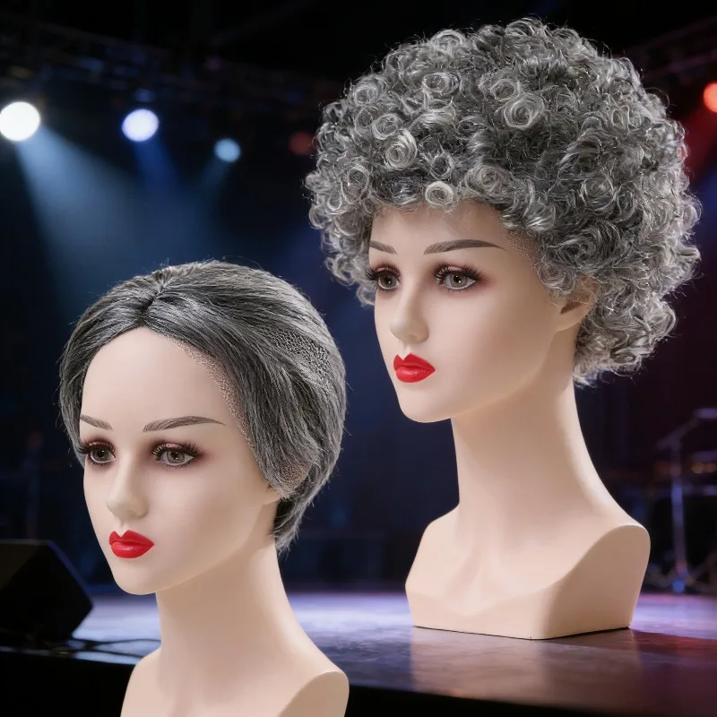 Gray Grandpa Granny Wig Elderly Landlady Style Realistic Costume Hair for Cosplay Role Play Party Stage Performance
Gray Grandpa Granny Wig Elderly Landlady Style Realistic Costume Hair for Cosplay Role Play Party Stage Performance