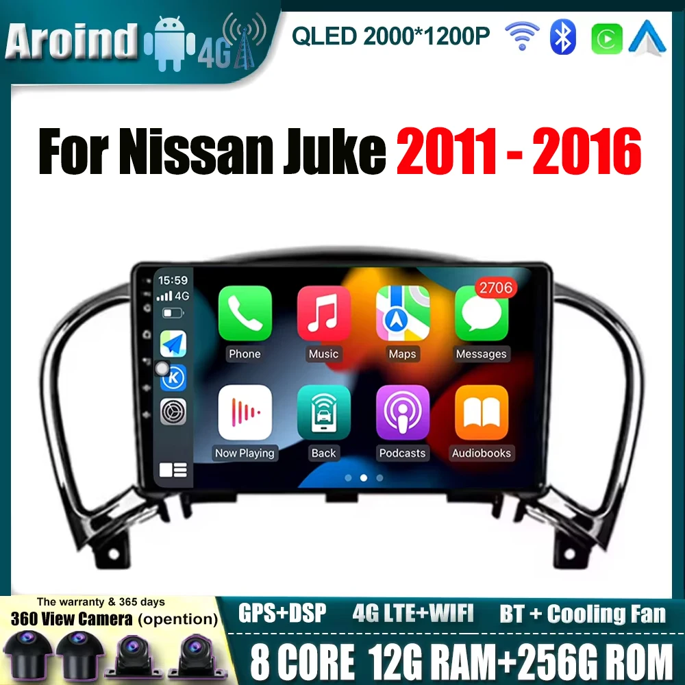 9-Inch Car Radio Android 14 For Nissan Juke 2011 - 2016 GPS Navigation Multimedia Player Carplay WIFI IPS DSP Bluetooth Tools
9-Inch Car Radio Android 14 For Nissan Juke 2011 - 2016 GPS Navigation Multimedia Player Carplay WIFI IPS DSP Bluetooth Tools