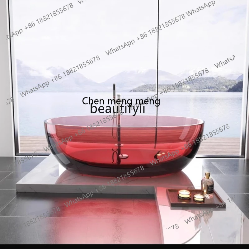 E153 Pure Acrylic Transparent Bathtub for Home Use, Colorful Crystal Resin Small Apartment Hotel Double Bath Tub Basin
E153 Pure Acrylic Transparent Bathtub for Home Use, Colorful Crystal Resin Small Apartment Hotel Double Bath Tub Basin