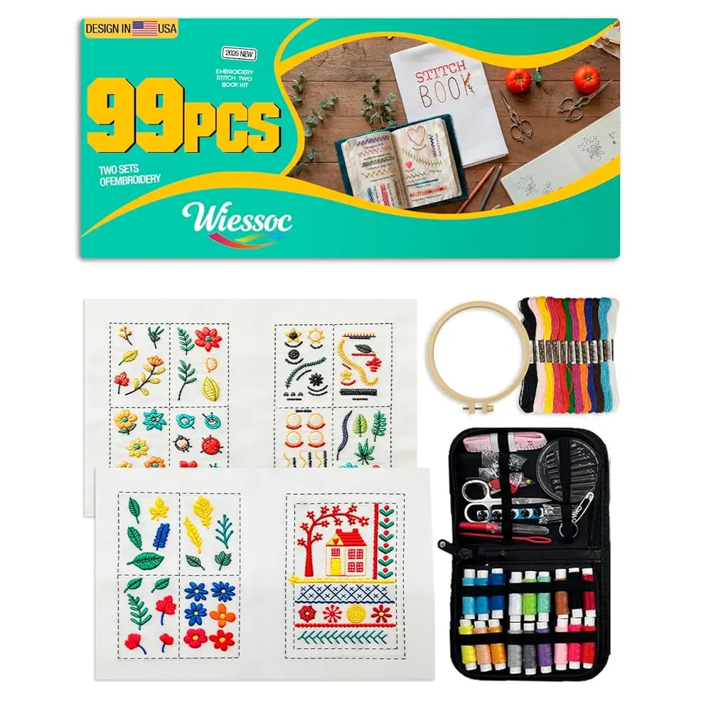 Набор для вышивания 99Pcs New Embroidery Stitch Book Kit, 2 комплекта, набор для самостоятельного вышивания, включает инструкцию и 560 узоров.
Набор для вышивания 99Pcs New Embroidery Stitch Book Kit, 2 комплекта, набор для самостоятельного вышивания, включает инструкцию и 560 узоров.