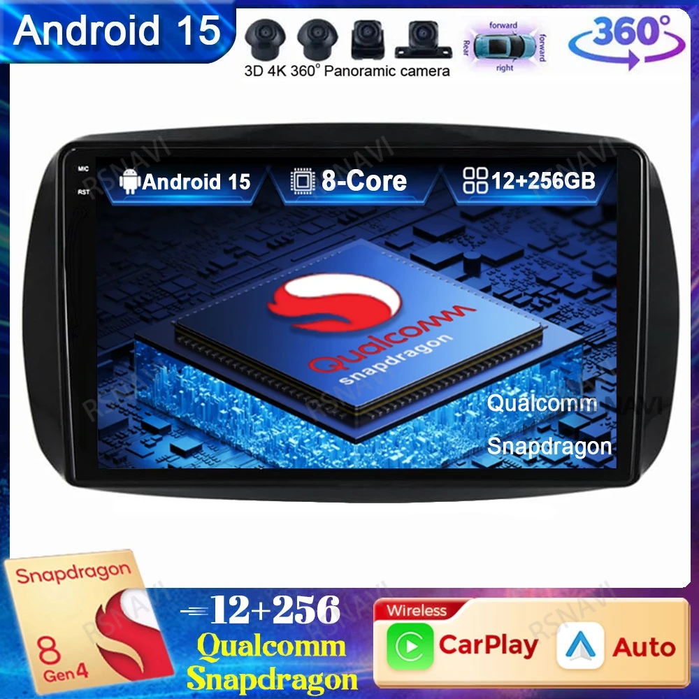 Android 15 Car Radio For Mercedes Benz Smart 453 Fortwo 2014 - 2020 5G WIFI Head Unit Autoradio BT GPS Qualcomm QLED DSP DVD
Android 15 Car Radio For Mercedes Benz Smart 453 Fortwo 2014 - 2020 5G WIFI Head Unit Autoradio BT GPS Qualcomm QLED DSP DVD