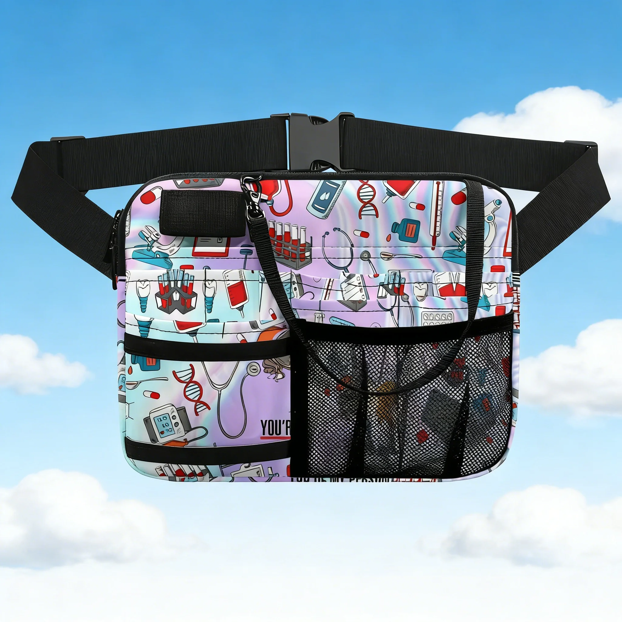 Veterinary Clinic Utility Waist Bag, Cute Animal Medical Print Adjustable Fanny Pack for Vet Nurses, Doctors & Staff, Multi Pock
Veterinary Clinic Utility Waist Bag, Cute Animal Medical Print Adjustable Fanny Pack for Vet Nurses, Doctors & Staff, Multi Pock