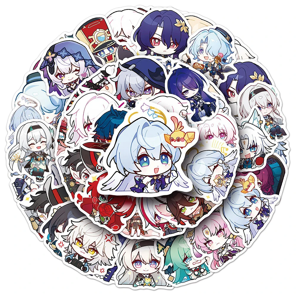 10/30/50pcs Cute Anime Game Honkai: Star Rail Stickers Kawaii Cartoon Character Decals Stationery Phone Guitar Bike Sticker Pack
10/30/50pcs Cute Anime Game Honkai: Star Rail Stickers Kawaii Cartoon Character Decals Stationery Phone Guitar Bike Sticker Pack