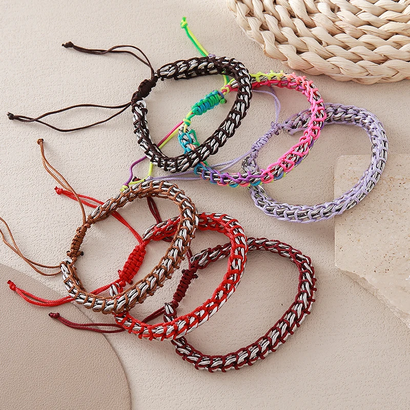 Perfect Design Double Layer Vintage Stainless Steel Chain Geometric Woven Braid Rope Bracelet Men Women Fashion Birthday Gift
Perfect Design Double Layer Vintage Stainless Steel Chain Geometric Woven Braid Rope Bracelet Men Women Fashion Birthday Gift