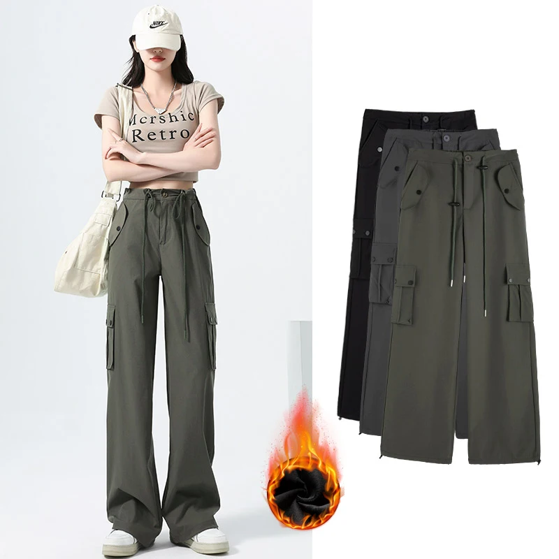 LanCharm Women Winter Thick Cargo Pants Autumn High Waist Cuffed Pants Petite Straight Leg Sports Pants
LanCharm Women Winter Thick Cargo Pants Autumn High Waist Cuffed Pants Petite Straight Leg Sports Pants