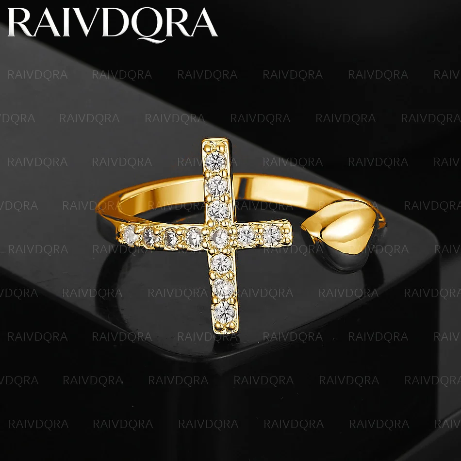 18K Gold Plated Zirconia Adjustable Cross Ring For Women Fashion Jewelry Charm Grace Noble Wedding Accessories
18K Gold Plated Zirconia Adjustable Cross Ring For Women Fashion Jewelry Charm Grace Noble Wedding Accessories