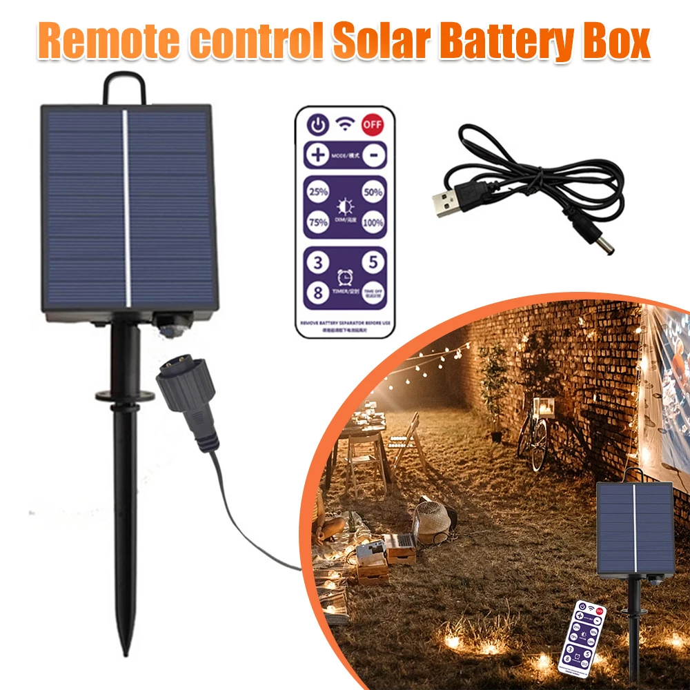 Solar Battery Box LED String Lamp Solar Panel Controller Garden Street Light Decor for Party Wedding Holiday Decor
Solar Battery Box LED String Lamp Solar Panel Controller Garden Street Light Decor for Party Wedding Holiday Decor