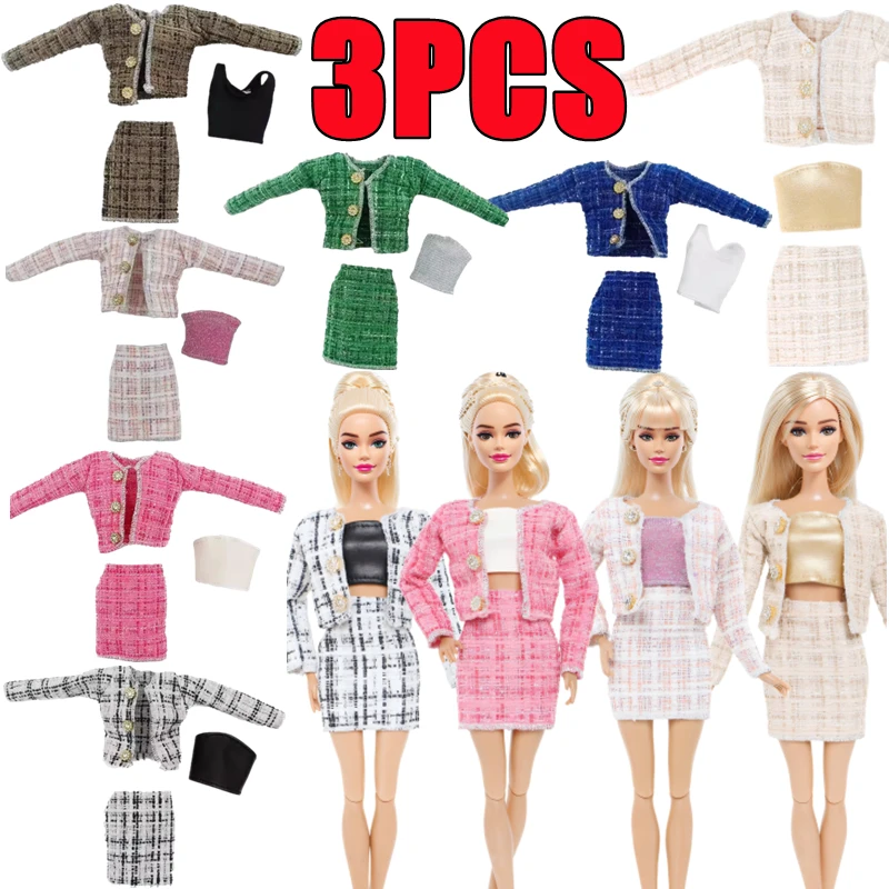 3 шт./компл., модная повседневная одежда, зимняя одежда, элегантное пальто, юбка, кукла ручной работы для девочек, одежда для кукол 29 ~ 32 см, аксессуары 
3 шт./компл., модная повседневная одежда, зимняя одежда, элегантное пальто, юбка, кукла ручной работы для девочек, одежда для кукол 29 ~ 32 см, аксессуары