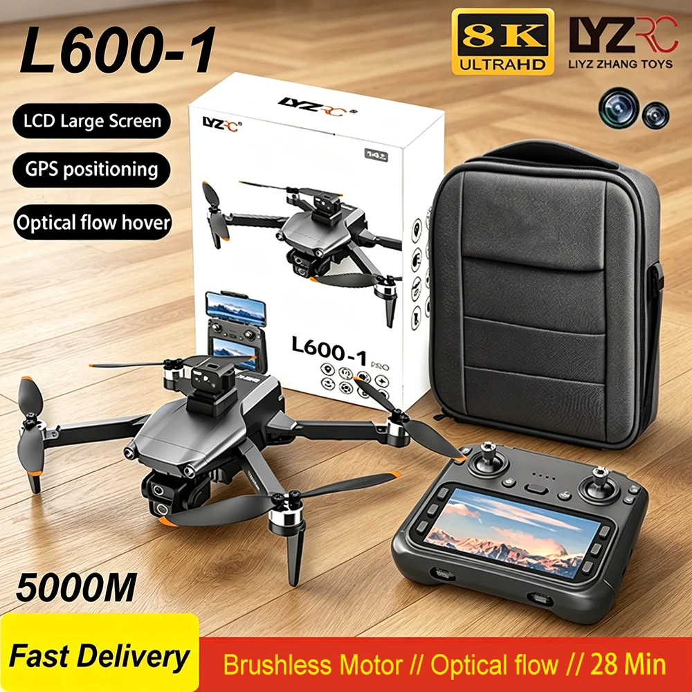 L600-1 Pro GPS Drone 4K Professional HD Dual Camera With Screen 5G WIFI 360°Obstacle Avoidance Brushless Rc Quadcopter Dron Toys
L600-1 Pro GPS Drone 4K Professional HD Dual Camera With Screen 5G WIFI 360°Obstacle Avoidance Brushless Rc Quadcopter Dron Toys
