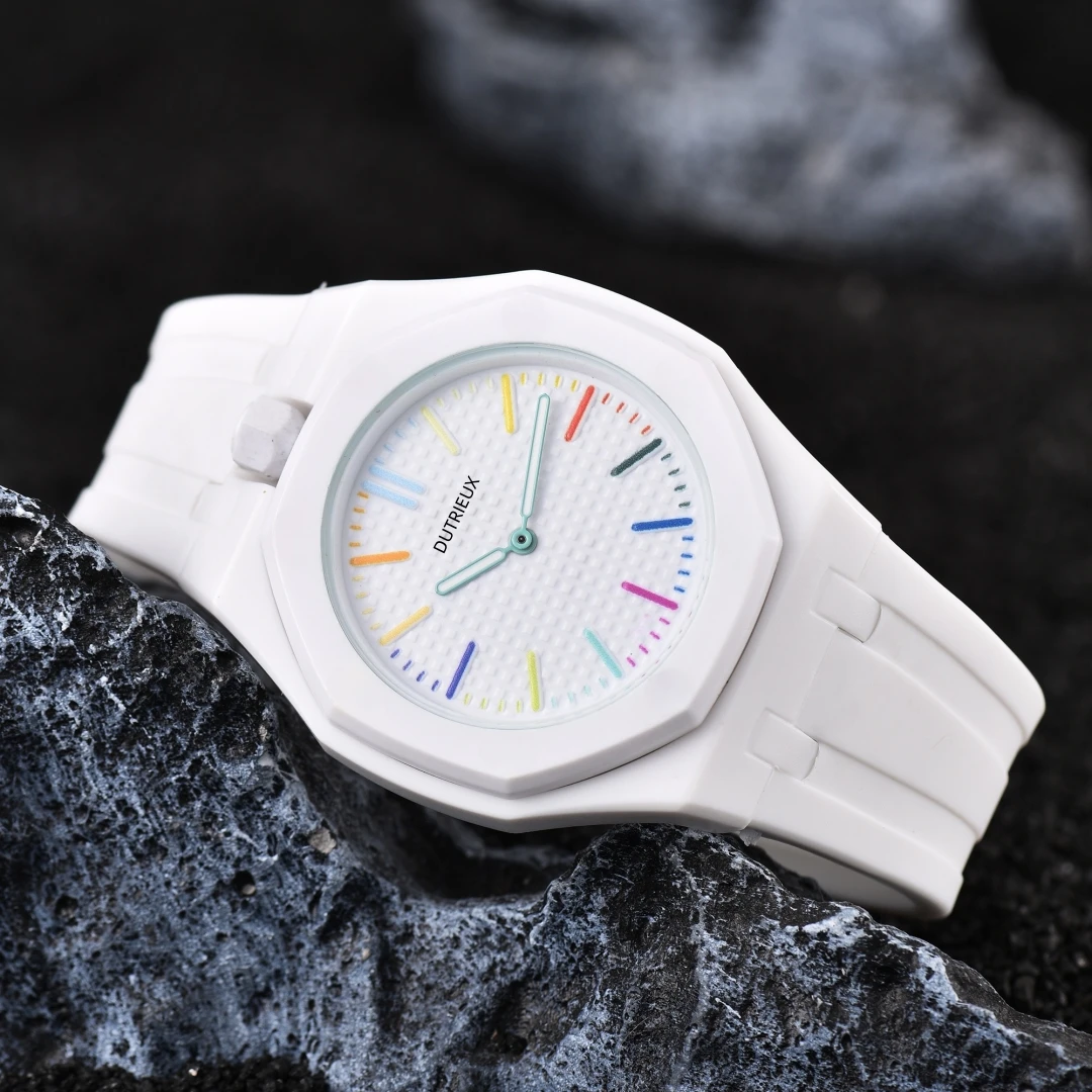 New Arrival Colorful Quartz Wristwatch Luxury Watches for Men Women Auto Date Plastic Case Rubber Strap Hot Sale Male Clocks for Gift Wholesale Decoration Watch Back Design Best Sale
New Arrival Colorful Quartz Wristwatch Luxury Watches for Men Women Auto Date Plastic Case Rubber Strap Hot Sale Male Clocks for Gift Wholesale Decoration Watch Back Design Best Sale