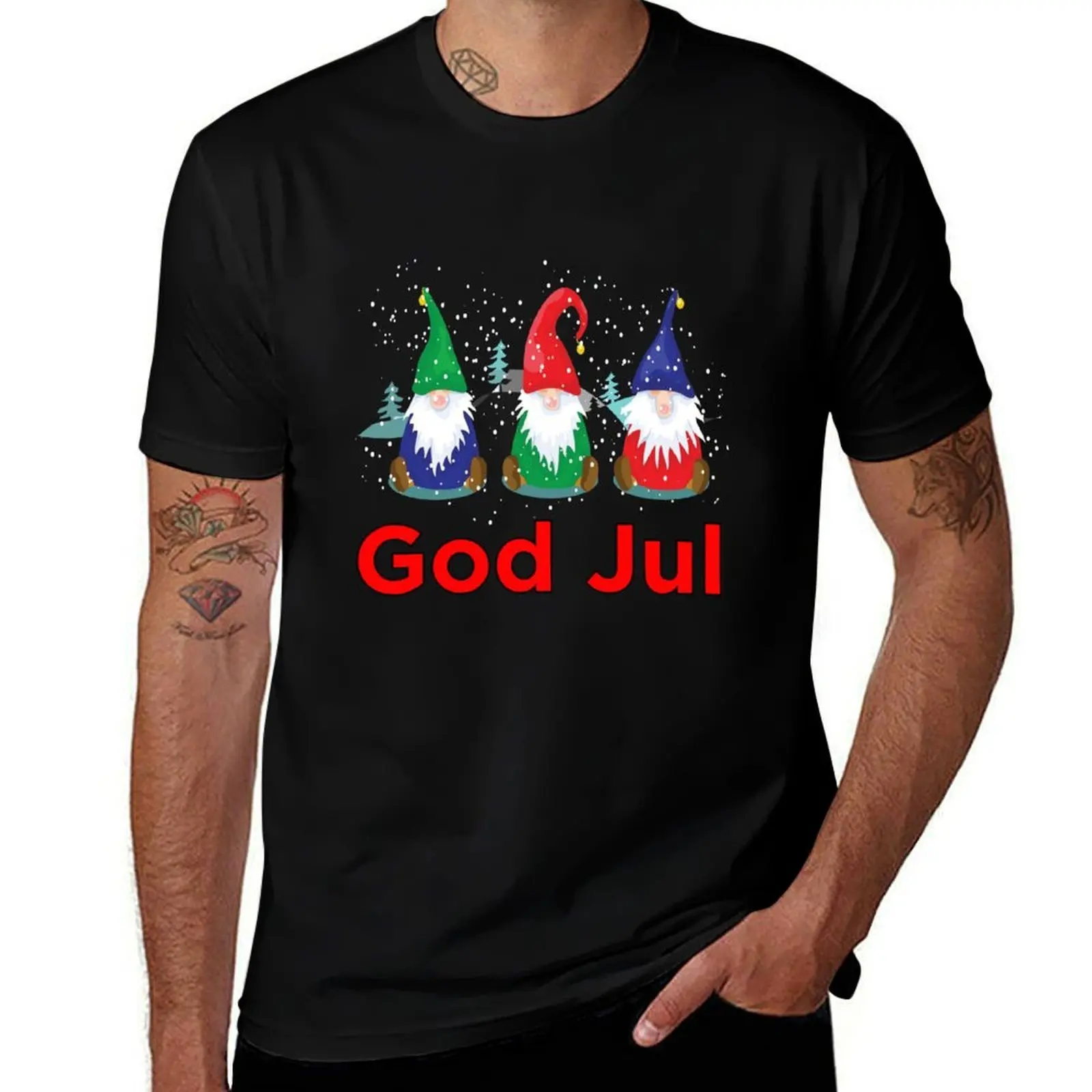 God Jul Tomte Nisse Scandinavian Merry Chistmas Gnomes Elves T-Shirt Dry Fit Running Short Sleeve Top
God Jul Tomte Nisse Scandinavian Merry Chistmas Gnomes Elves T-Shirt Dry Fit Running Short Sleeve Top