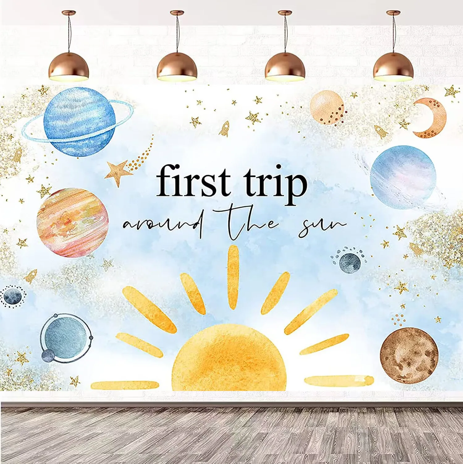 First Trip Around the Sun Backdrop for Happy Birthday Party Decorations Photo Studio Background Props
First Trip Around the Sun Backdrop for Happy Birthday Party Decorations Photo Studio Background Props